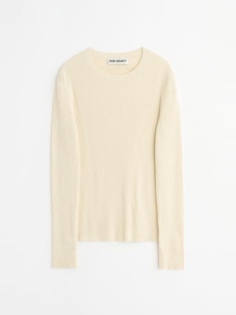 Compact Roundneck Neutral White Refined Silk