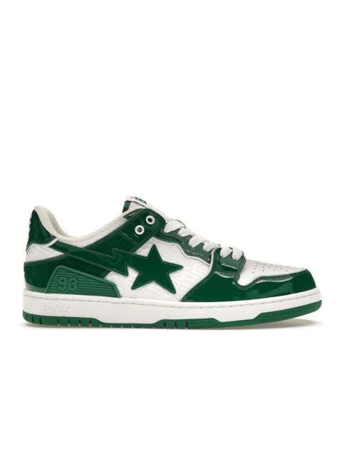A Bathing Ape Bape SK8 Sta Green White Patent