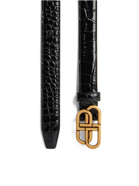 Women's Bb Thin Belt in Black