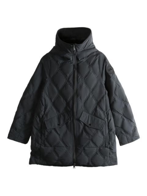 quilted hooded coat
