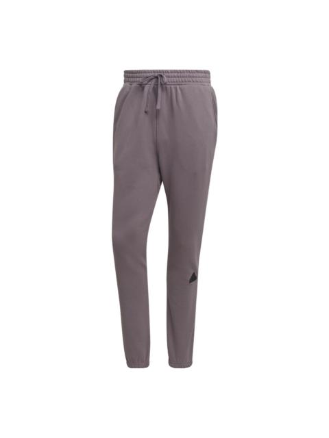 Men's adidas Solid Color Logo Casual Bundle Feet Sports Pants/Trousers/Joggers Rose Brown HN1939