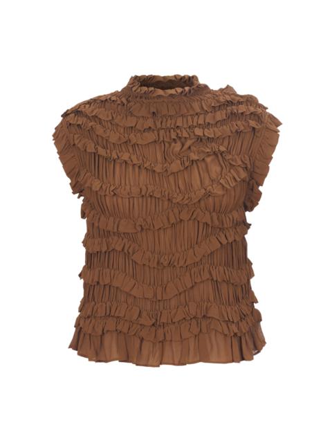 Mali Crepe Top brown