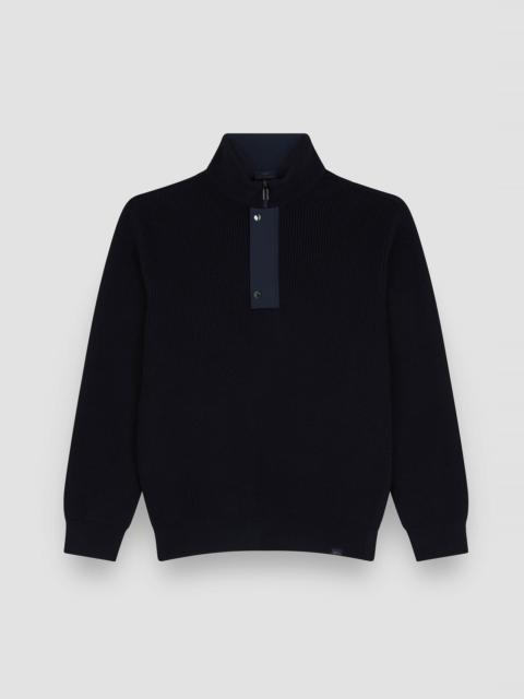 BIO VISCOSE HALF ZIP SWEATER WITH TYPHOON® DETAILS