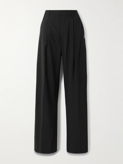 + Edward Enninful Pleated Woven Wide-leg Pants