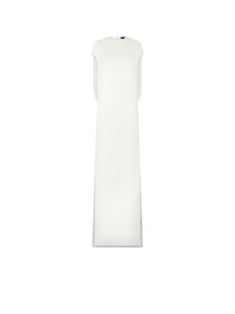 SILK DOUBLE GEORGETTE STRETCH EVENING DRESS