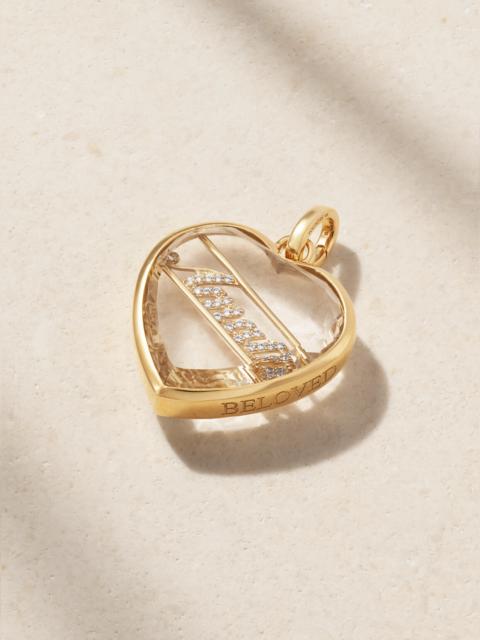 Amate 18-karat Gold, Quartz And Diamond Pendant