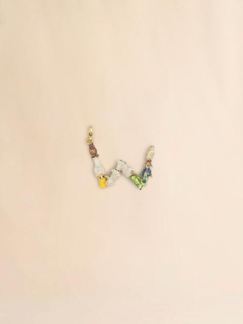 MARNI ALPHABET "W" CHARM