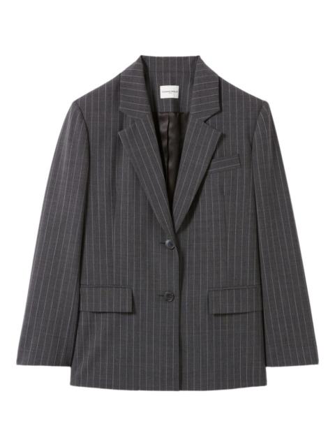 pinstripe single-breasted blazer