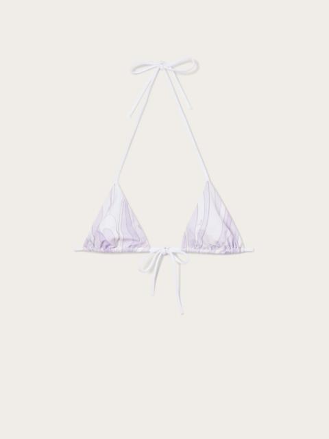 MARMO PRINT TRIANGLE BIKINI TOP