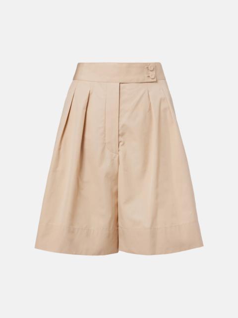 Dorin cotton satin Bermuda shorts