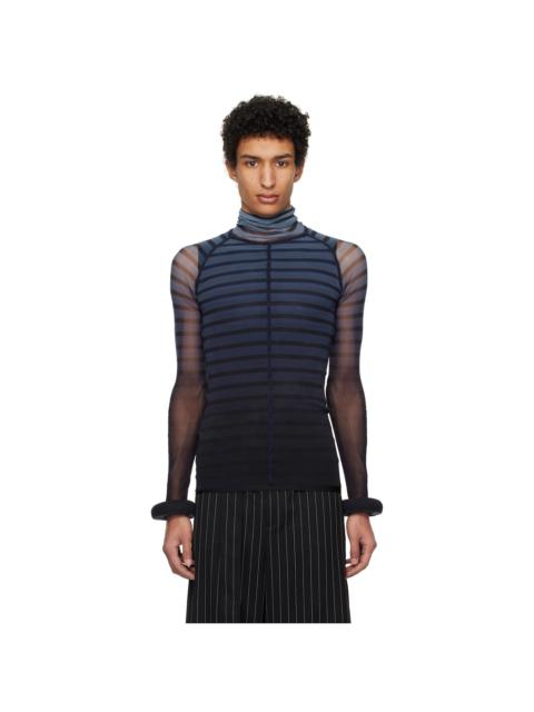 Black & Blue 'The 3D Striped' Top