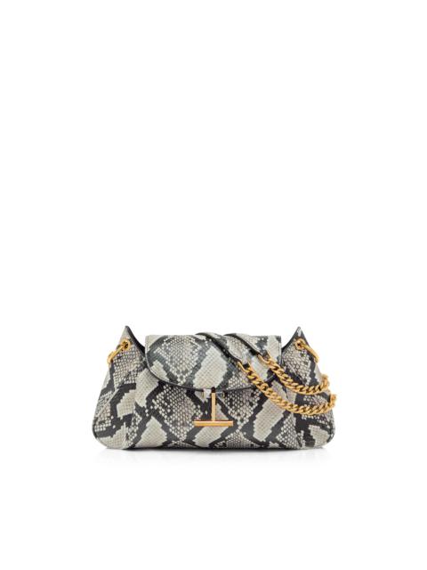 PRINTED PYTHON TARA CHAIN SHOULDER BAG