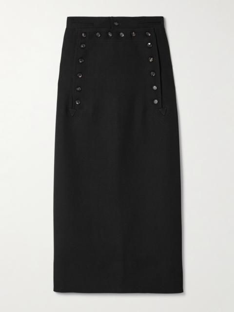 Wool-twill Maxi Skirt