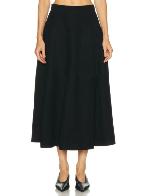 A Line Suede Skirt