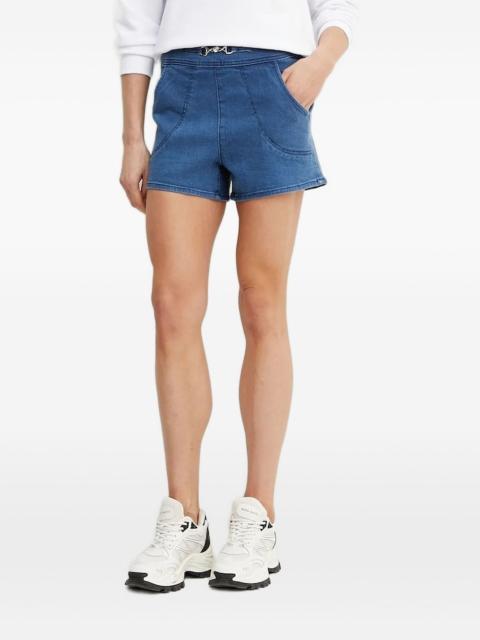 side-pockets denim shorts