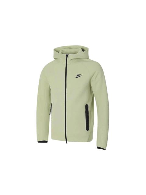 Nike Tech Fleece Full-Zip Windrunner Sweatshirt (Asia Sizing) Yellow/Green