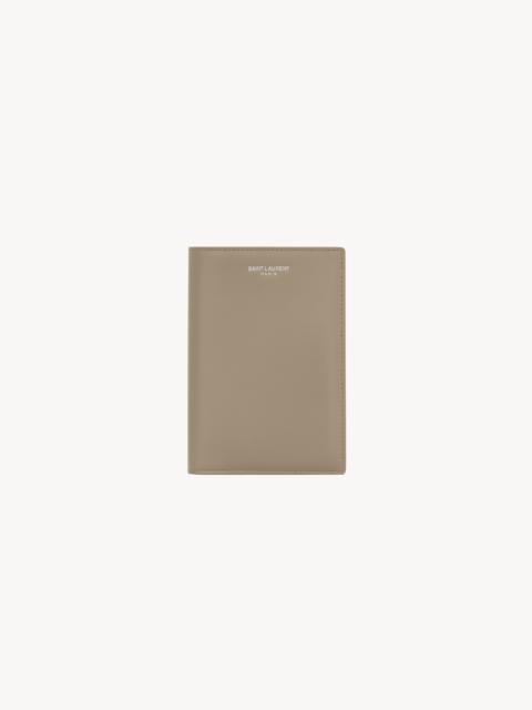 SAINT LAURENT PARIS PASSPORT CASE IN SMOOTH LEATHER
