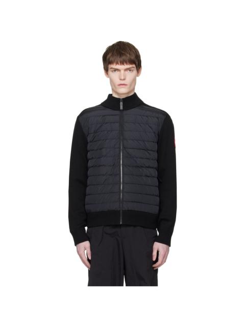 Black HyBridge Knit Down Jacket