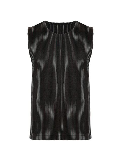 AW23 PLEATED VEST - BROWN
