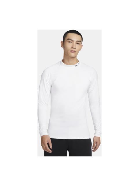 Nike Pro Dri-FIT Fitness Mock-Neck Long-Sleeve T-shirt 'Whiet' FB8516-100