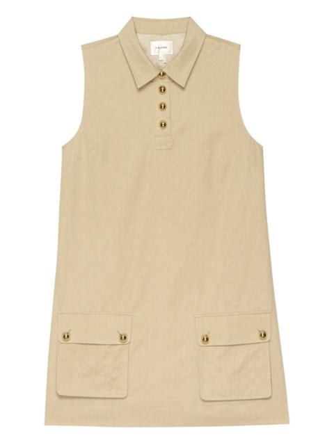 pocket-detail collared shirt dress