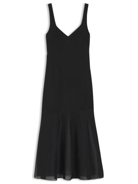 SATIN SLIP DRESS WITH SILK-ORGANZA INSERTS
