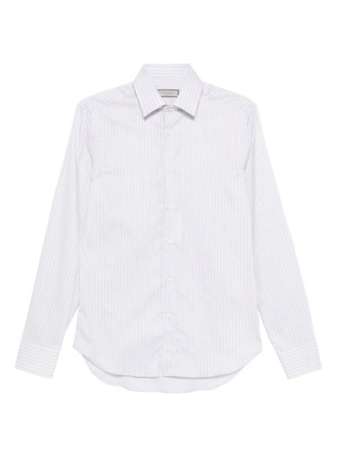 pinstripe long-sleeve shirt