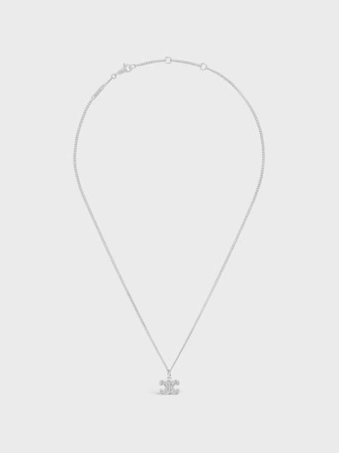 Triomphe Rhinestone Necklace in Brass with Rhodium Finish and Crystals