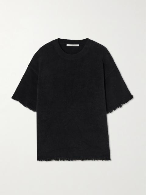 Frayed Organic Cotton-bouclé T-shirt