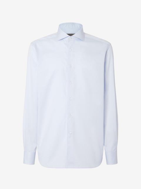 Light Blue double-twisted cotton twill shirt