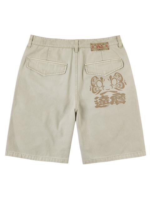 Daruma Print Woven Shorts