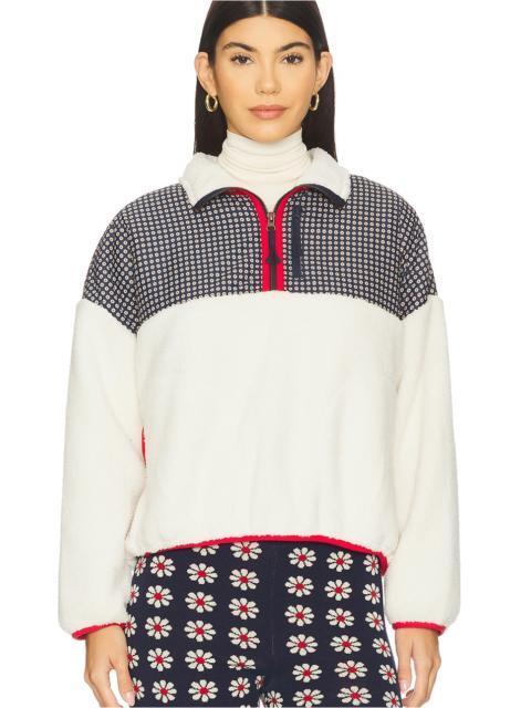 Print Mix Plush Terrain Half Zip Jacket