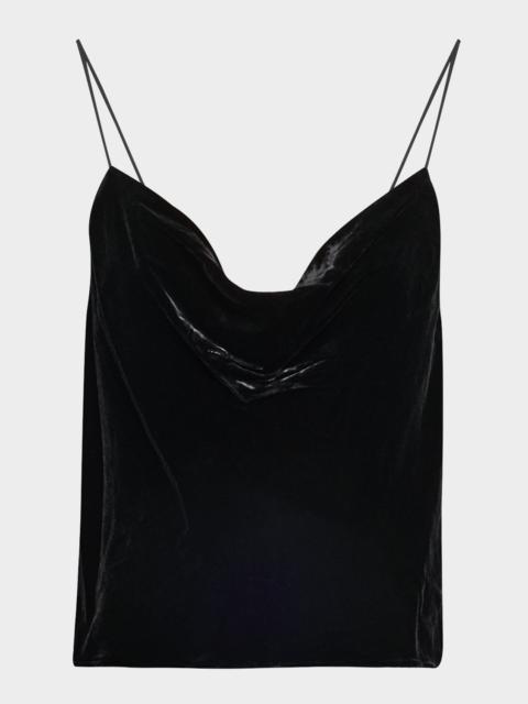 Calista Cowl-Neck Silk Camisole