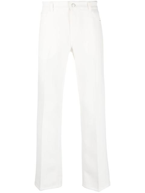 bootcut twill tailored trousers