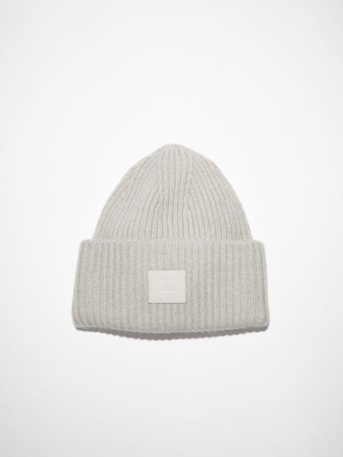 Acne Studios｜BEANIES (C40135 X92 Light Grey Melange) Acne Studios Large Face Logo Beanie - Light Grey Melange