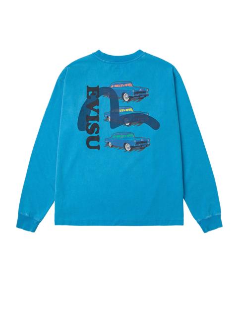Classic 50s Cars Print Relax Fit Long-sleeve T-shirt