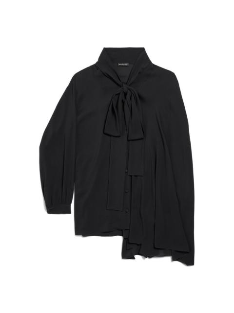 Women's Scarf Blouse in Black