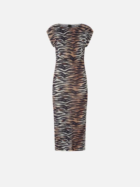 SHEATH MIDI DRESS WITH ANIMAL PRINT