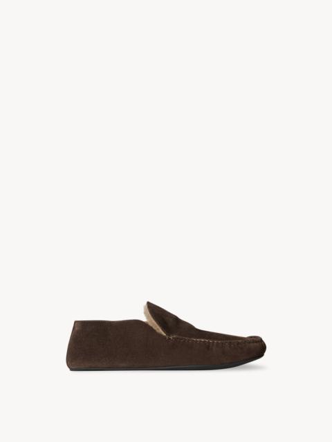 Leo Loafer in Suede and Shearling
