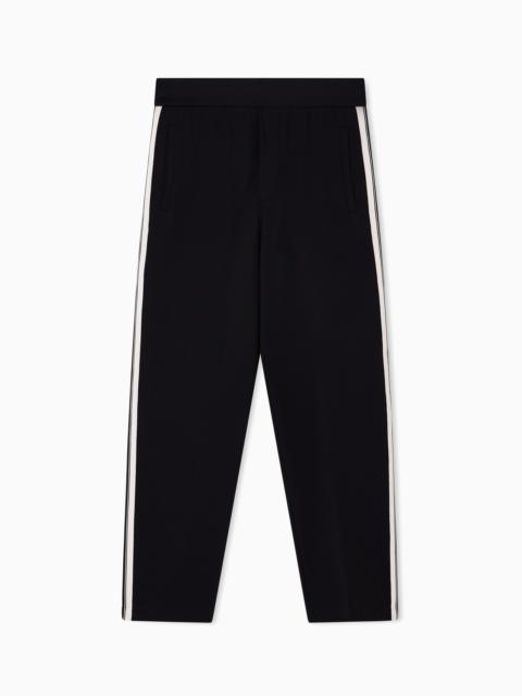 ASV JERSEY TROUSERS WITH ELASTICATED WAIST AND CONTRASTING BANDS