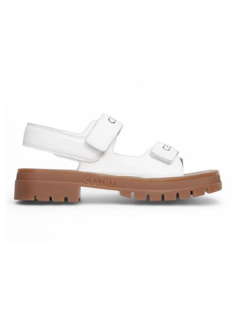 Celine Leo Scratch Sandal Optic White Tan (Women's)