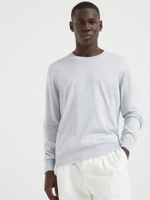 Lightweight cashmere, silk and linen sweater