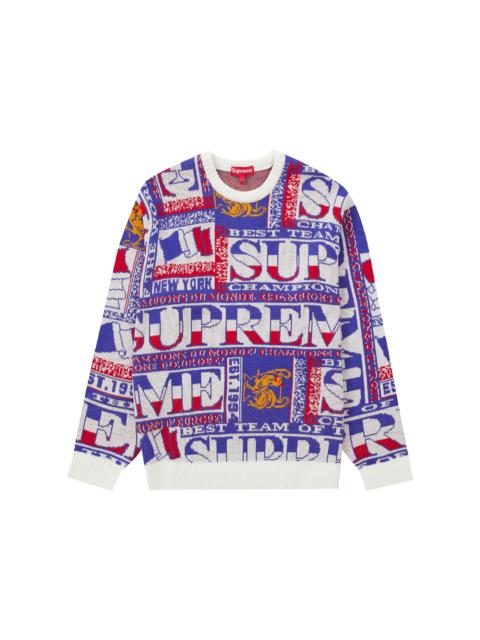 Supreme Scarf Sweater White