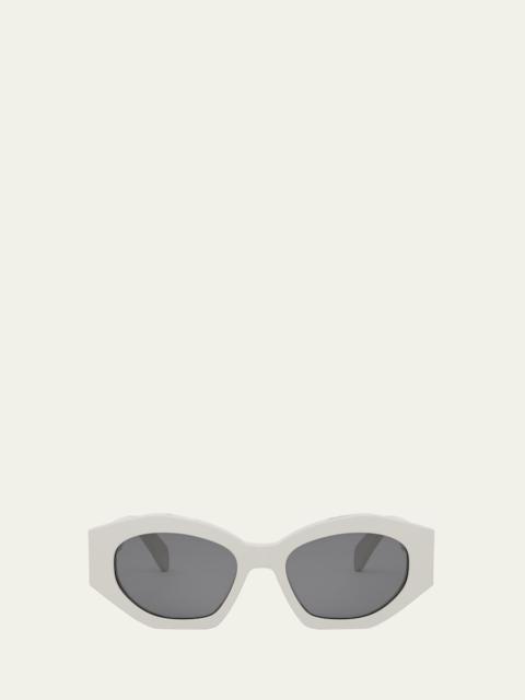 Triomphe Acetate Oval Sunglasses