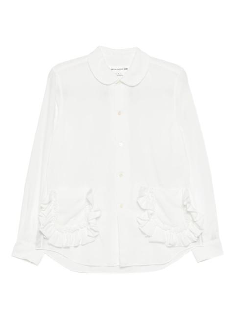 ruffled-pocket shirt