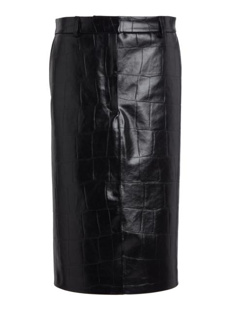 Croco Pencil Skirt black