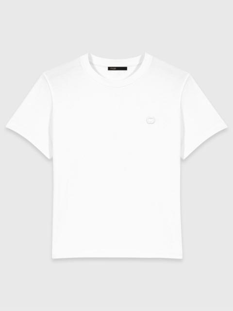 T-shirt with small embroidered logo