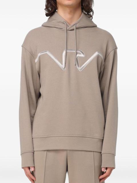 logo-embroidered hoodie