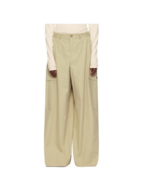 Beige Stein Trousers