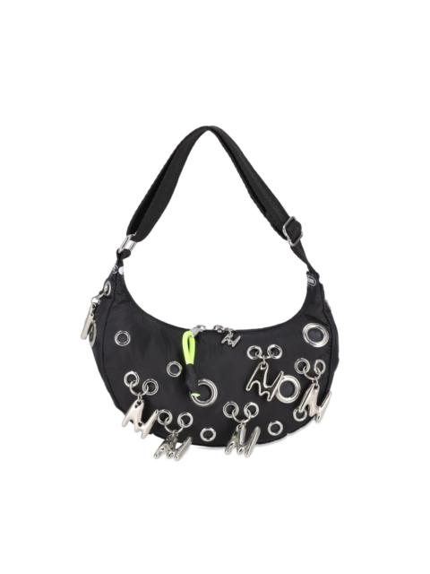 eyelet charm shoulder bag